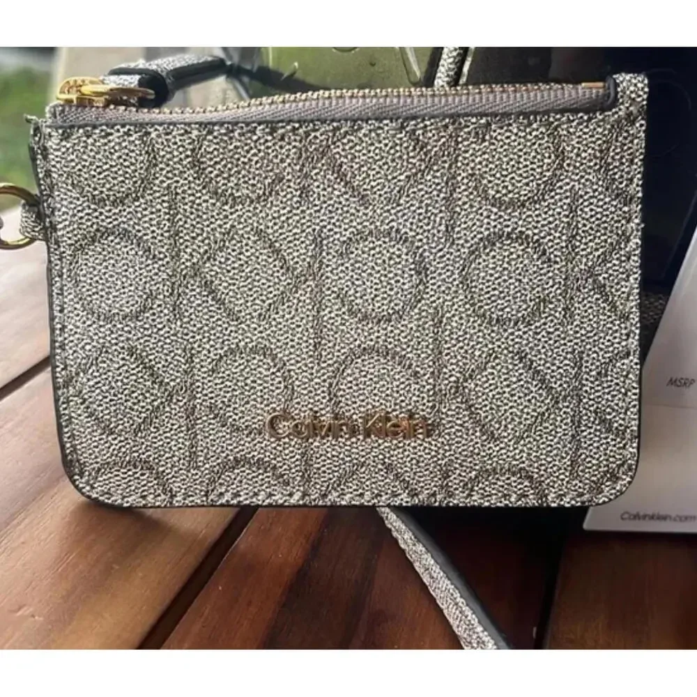 NWT Calvin Klein Brown Patent Ashley Barrel Bag Satchel Purse Crossbody - Picture 4 of 7